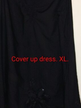 Black Women's Cover-Up Dress - Elegant Beach Layer